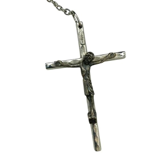 Italian Catholic Rosary Gray Beads Sacred Heart of Jesus Medallion Vintage 24" - Picture 12 of 12